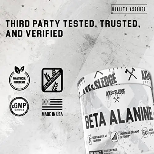 Axe & Sledge Supplements Beta Alanine Basics Powder, Supports Endurance, Performance Axe & Sledge uk supplements