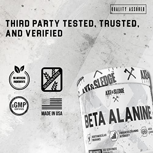 Axe & Sledge Supplements Beta Alanine Basics Powder, Supports Endurance, Performance Axe & Sledge Au supplements