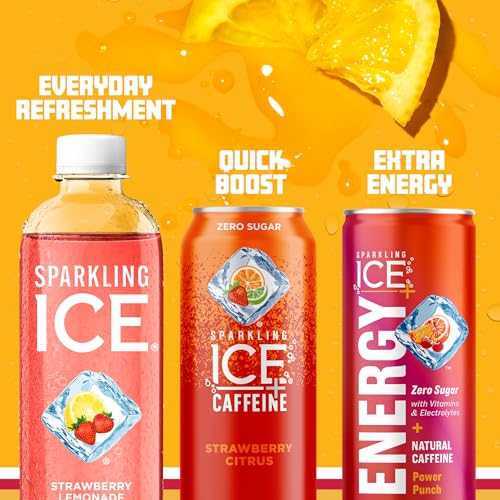 Sparkling Ice, Strawberry Lemonade Sparkling Water, Zero Sugar Flavored Water Sparkling ICE Au supplements