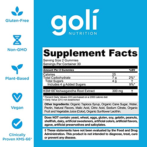 Goli Ashwagandha & Vitamin D Gummy 120 Count - Relax. Restore. Unwind Goli Au supplements