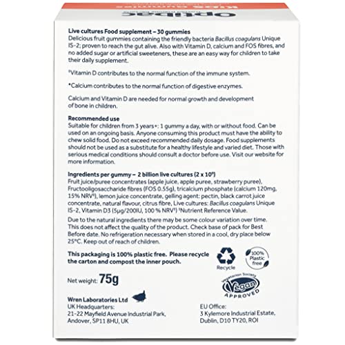 Optibac Kids Probiotic with Vitamin D & Calcium for Immune System Support & Gut Health OptiBac Au supplements