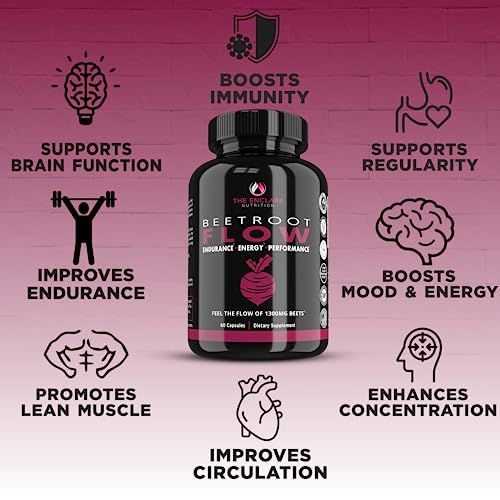 Beet Root Capsules Organic Beet Root Powder 1300mg | Natural Nitric Oxide Booster THE ENCLARE NUTRITION Au supplements