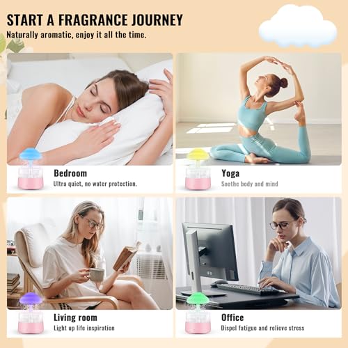 Rain Cloud Humidifier Water Drip with 5 Essential Oils, Cloud Diffuser with 7 Changing Colors Night Lights EvCZen Au supplements