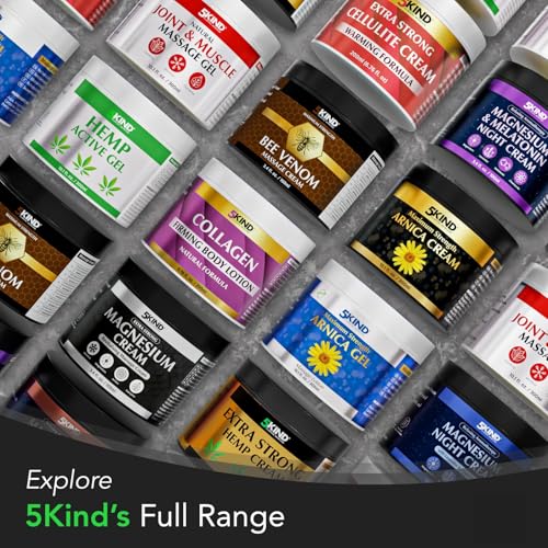 5kind Maximum Strength Bee Venom Cream - Naturally Massage Joints & Muscles, Lower Back, Knee, Neck, Shoulder, Hip & Feet - Responsibly Sourced Premium Bee Venom Cream 3.4 Fl Oz 5kind clinical skincare Au supplements