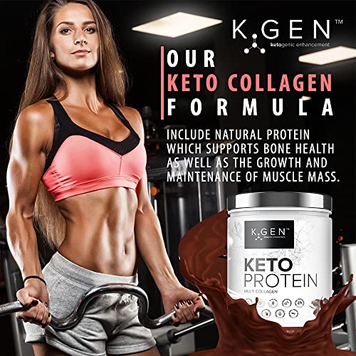 K-GEN™ Keto Collagen Protein Powder Natural Multi Collagen Chocolate Blend, Coconut MCT Vitamin C+B6 K GEN ketogenic enhancement Au supplements