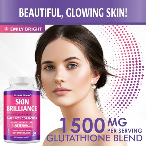 Glutathione Capsules - 1,500mcg Glutathione Supplement - Skin Tone Enhancer - Targets Emily Bright INC Au supplements