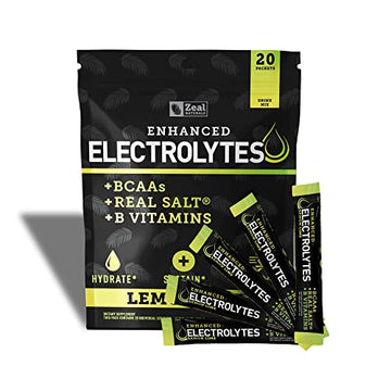 Enhanced Electrolyte Powder Stick Packs (Lemon Lime - 20 Packets) Sugar Free Zeal Naturals Au supplements