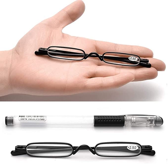 Viseng 2 Pairs Slim Pocket-Sized Metal Reading Glasses: Your Stylish Travel Companion VisengUS supplements