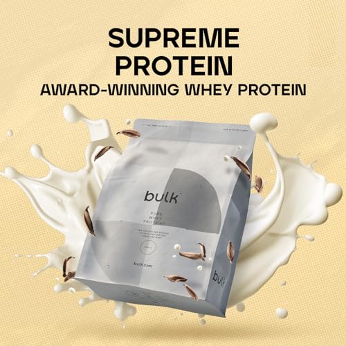 Bulk Pure Whey Protein Powder Shake, Vanilla, 500 g, Packaging May Vary Bulk Au supplements