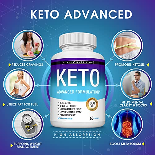 Toplux Keto Pills Ketosis Diet - Natural Ketosis Using Ketone & Ketogenic Diet, Support Toplux Au supplements