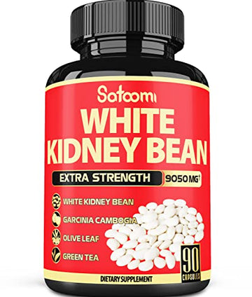Pure White Kidney Bean Extract Capsules - 6 Herbal Ingredients 9050 mg Equivalent Satoomi Au supplements
