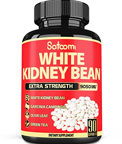 Pure White Kidney Bean Extract Capsules - 6 Herbal Ingredients 9050 mg Equivalent SatoomiAU supplements