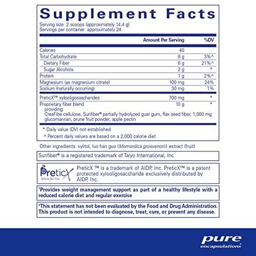 Pure Encapsulations PureLean Fiber | Powdered Blend of Soluble and Insoluble Fibers to Promote Weight Management Pure Encapsulations Au supplements