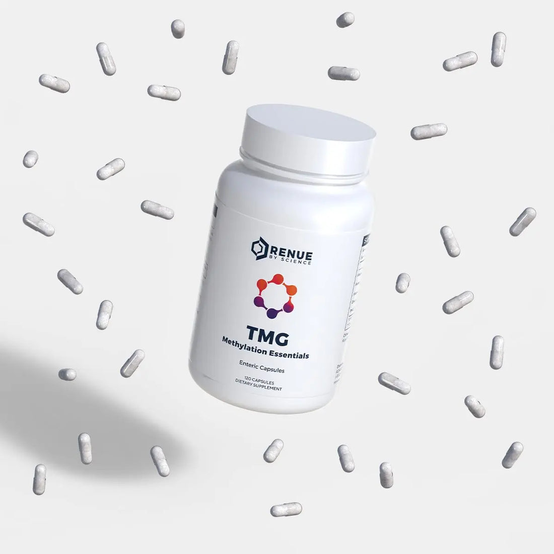 Renue By Science TMG | High Strength TMG Supplements | 120 Trimethylglycine Capsules - 900mg TMG per Serving with Vitamin B12 Vitamin B6 Folate & Zinc | Made in The USA & Third-Party Tested Renue By Science Au supplements