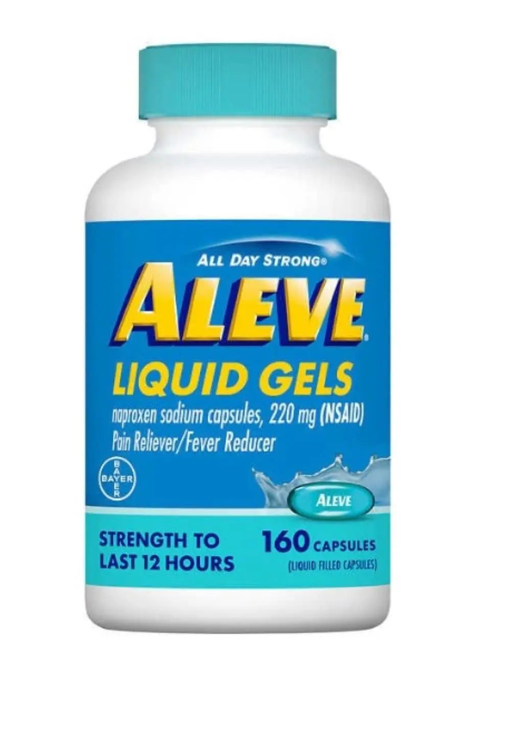 Aleve Liquid Gels Naproxen Sodium Capsules, 220 mg (NSAID) Pain Reliever/Fever Reducer Aleve Au supplements
