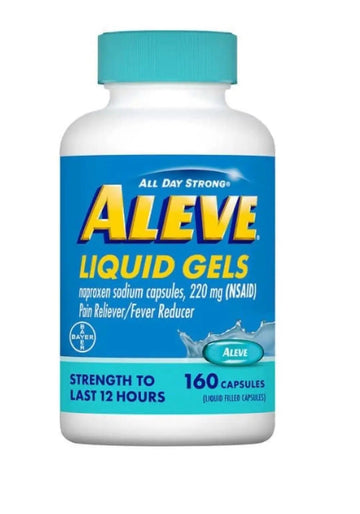 Aleve Liquid Gels Naproxen Sodium Capsules, 220 mg (NSAID) Pain Reliever/Fever Reducer Aleve Au supplements