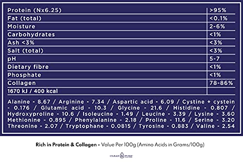 Clean & Pure Collagen Powder, Lab Tested Bovine Peptides with No or Zero Growth Hormones, Pesticides or Vet Meds - 400g Lean Caffeine Au supplements