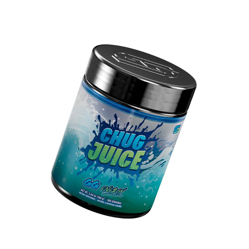 Gamer Supps GG Energy - Chug Juice by LazarBeam (100 Servings) - Keto Friendly Gaming Energy and Nootropic Blend, Sugar Free + Organic Caffeine + Vitamins + Immune Support, Powder Drink Gamer Supps Au supplements