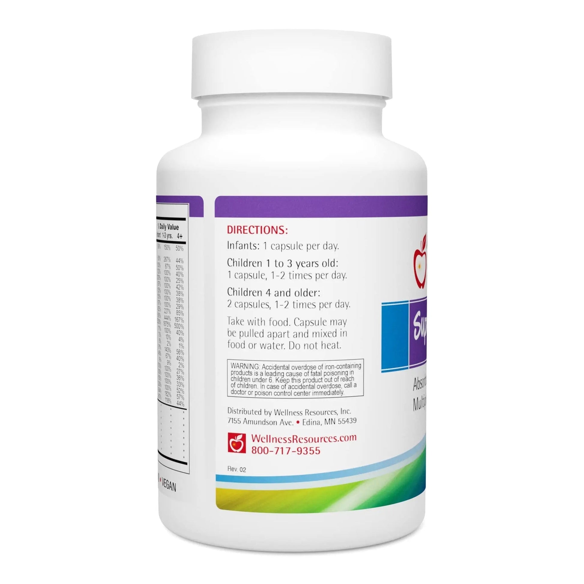 Super Mini-Multi - Children's Multivitamin Swallowable Capsules with Methyl Folate, Methyl B12 and Coenzyme B Vitamins Wellness Resources Au supplements