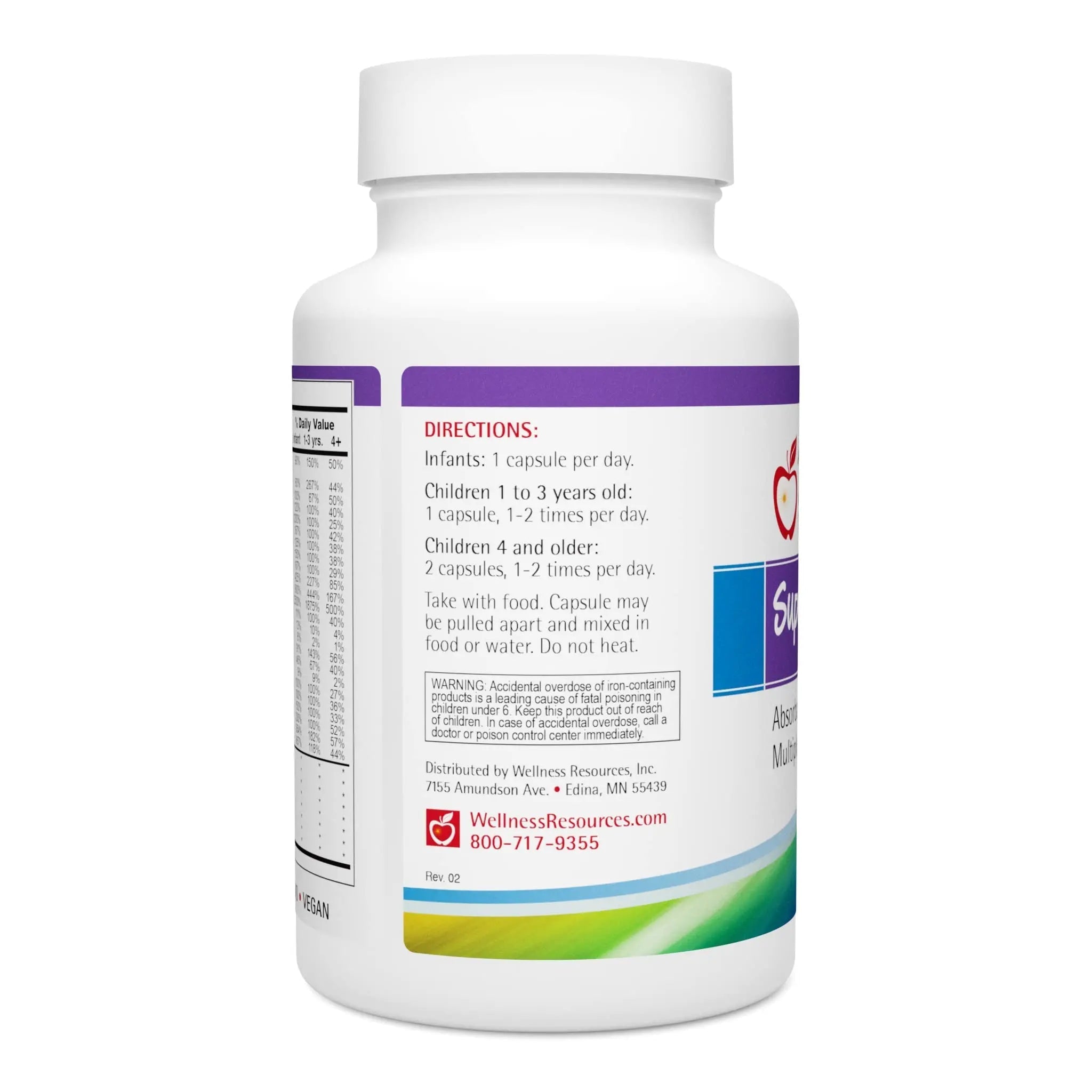 Super Mini-Multi - Children's Multivitamin Swallowable Capsules with Methyl Folate, Methyl B12 and Coenzyme B Vitamins Wellness Resources Au supplements