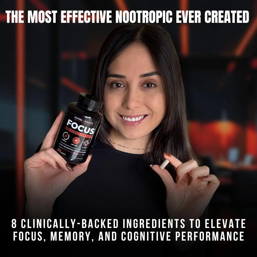 FOCUS + THINK Nootropic Brain Supplement Bundle - Energy, Memory & Focus Support - Caffeine + Caffeine-Free Cognitive Stack with Lion's Mane, Bacopa, Citicoline & L-Theanine - 2 Bottles (90 + 90 Capsu HUMBLEROOTS PERFORMANCE Au supplements