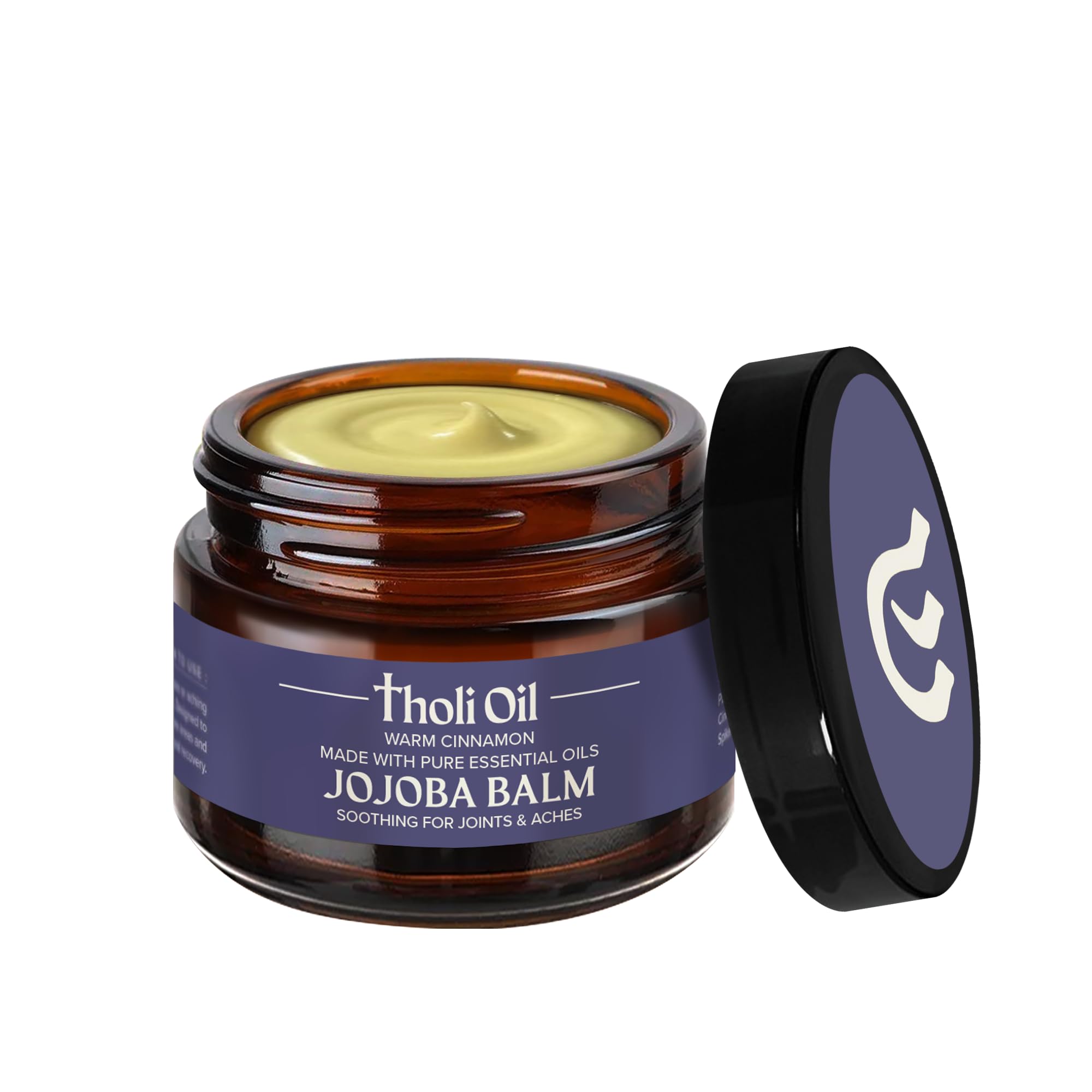 tHOli Plantar Fasciitis Relief Balm – Jojoba Cream with Cinnamon, Cassia, Spikenard & Hyssop – Soothes Heels, Supports Joints & Skin Repair (1oz) Tholi Oil Au supplements