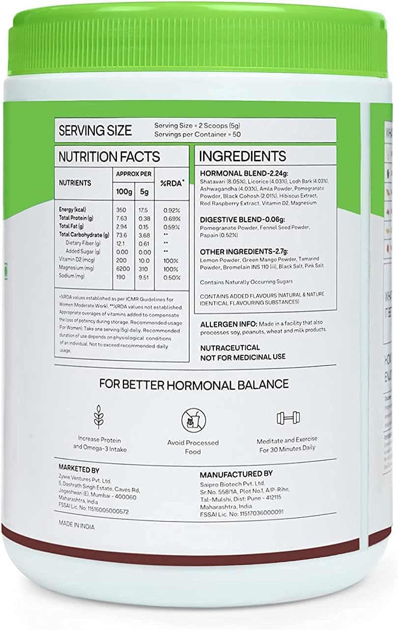 NACHT Plant Based HerBalance Menopause Relief Drink (with Black Cohosh, Lodh Bark & Licorice) NACHT Au supplements