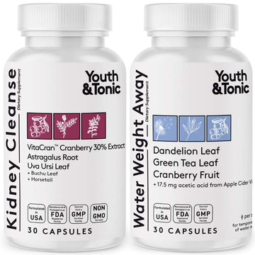 Youth & Tonic Daily Water Retention Pills for Kidney Cleanse Swelling and Excess Body Fluid Youth & Tonic Au supplements