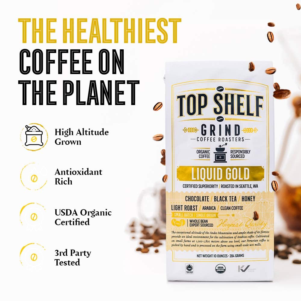 Organic Light Roast Whole Bean Coffee, The Best Espresso Beans from Peru Join Top Shelf Grind Au supplements