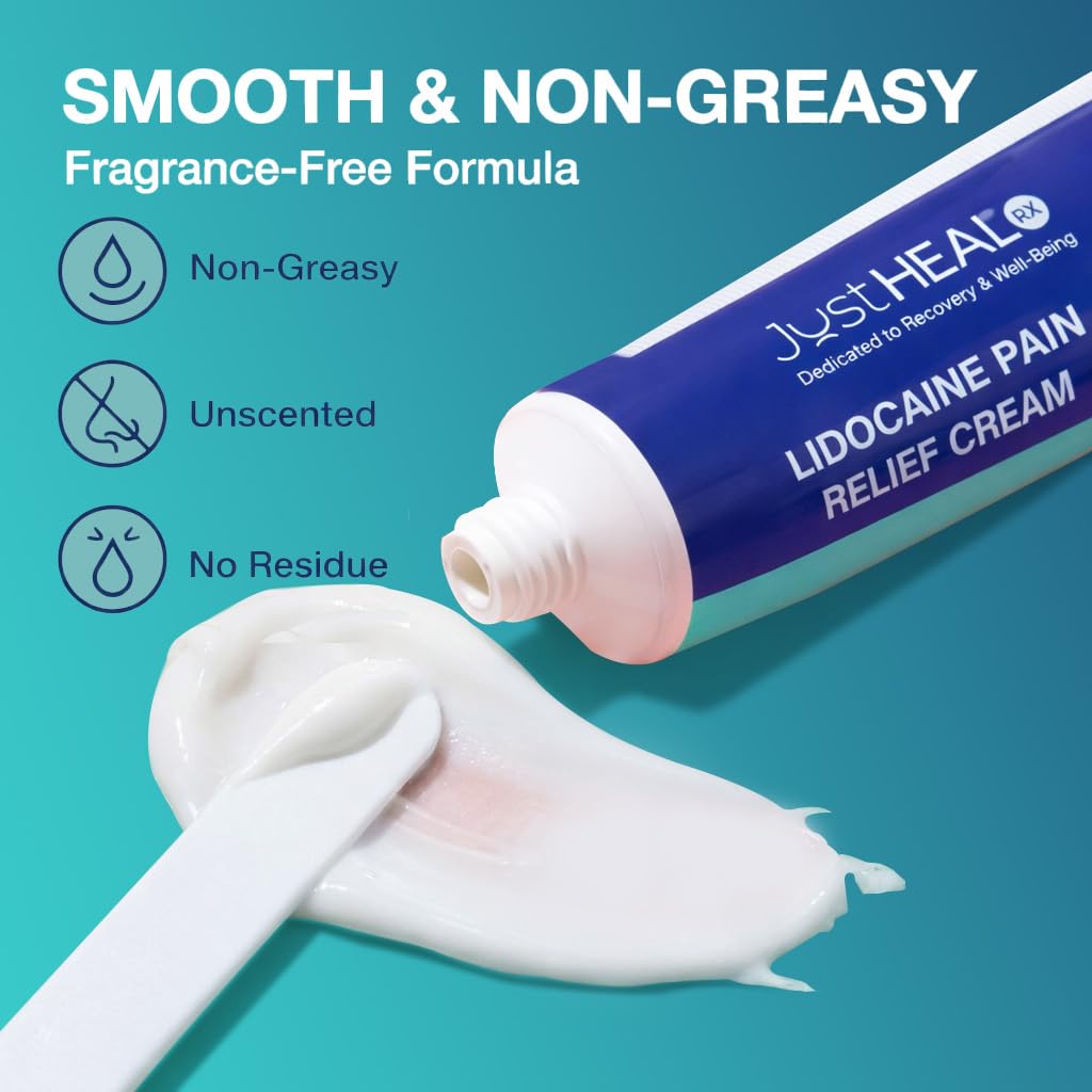 JustHeal RX Lidocaine Cream for Hemorrhoids | 2 OZ Tube – Fast-Acting 4% Lidocaine Numbing Cream & Topical Analgesic Cream for Anorectal Itch Relief | OTC Lidocaine Cream Maximum Strength JustHeal RX Au supplements