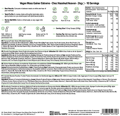 Protein Works - Vegan Mass Gainer Extreme | High Calorie Protein Powder | Weight Gainer Protein Works Au supplements