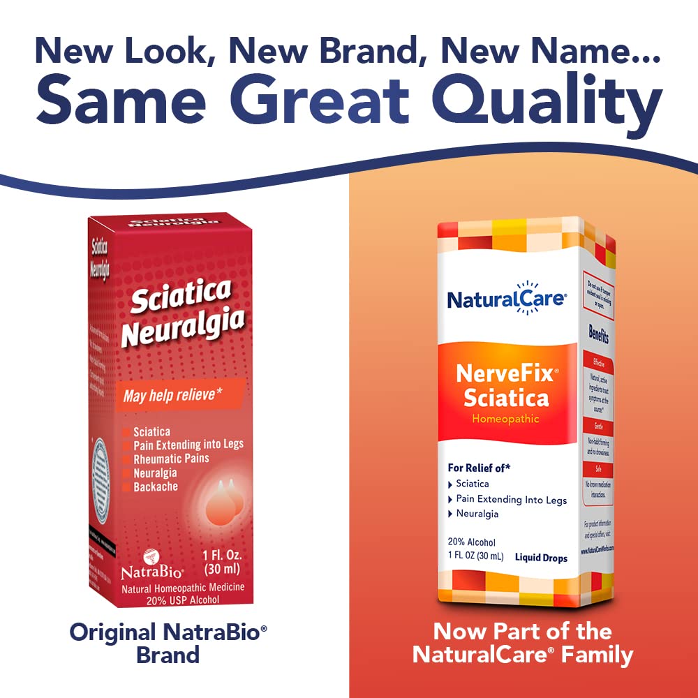 NaturalCare Pain Relief NerveFix Sciatica Neuralgia, 1 oz Liquid Natra Bio Natra-Bio Au supplements
