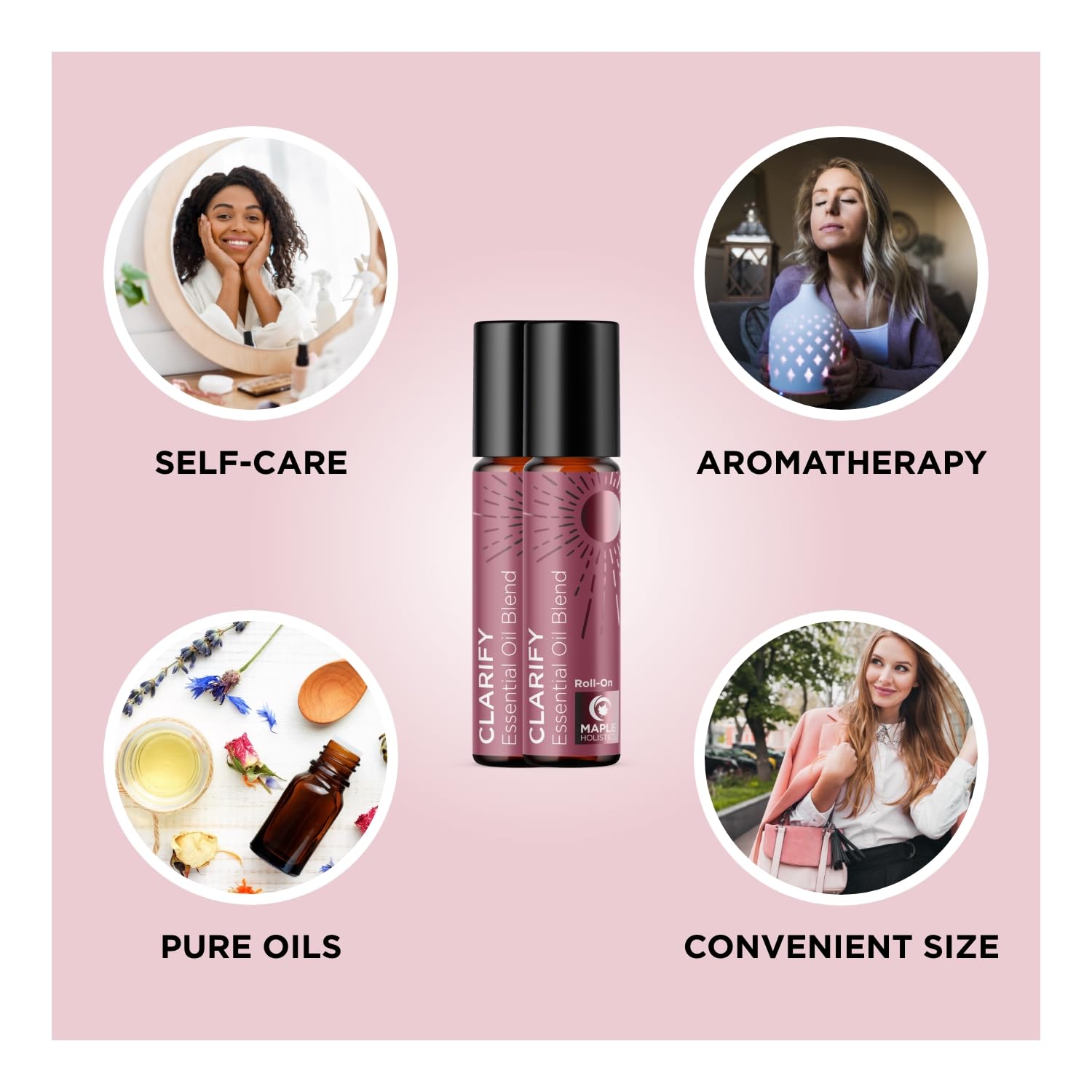 Headache Essential Oil Roll On - Clarify Essential Oil Blend Headache Roll On with Aromatherapy Oils Maple Holistics Au supplements