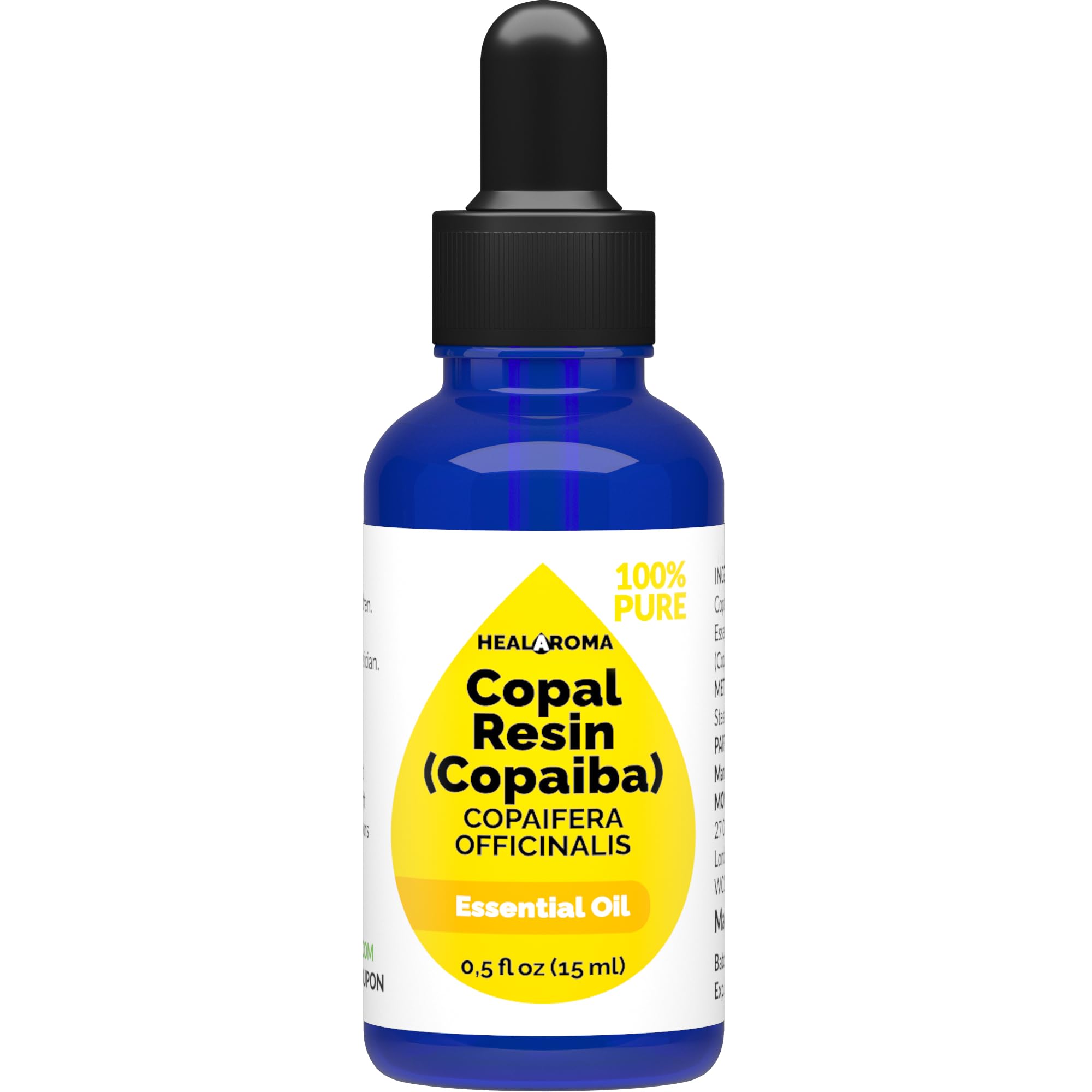 Copaiba - Copal Resin Essential Oil 15 ml - 0.5 oz - Pure & Natural - with Pipette Dropper MONOHERB Au supplements