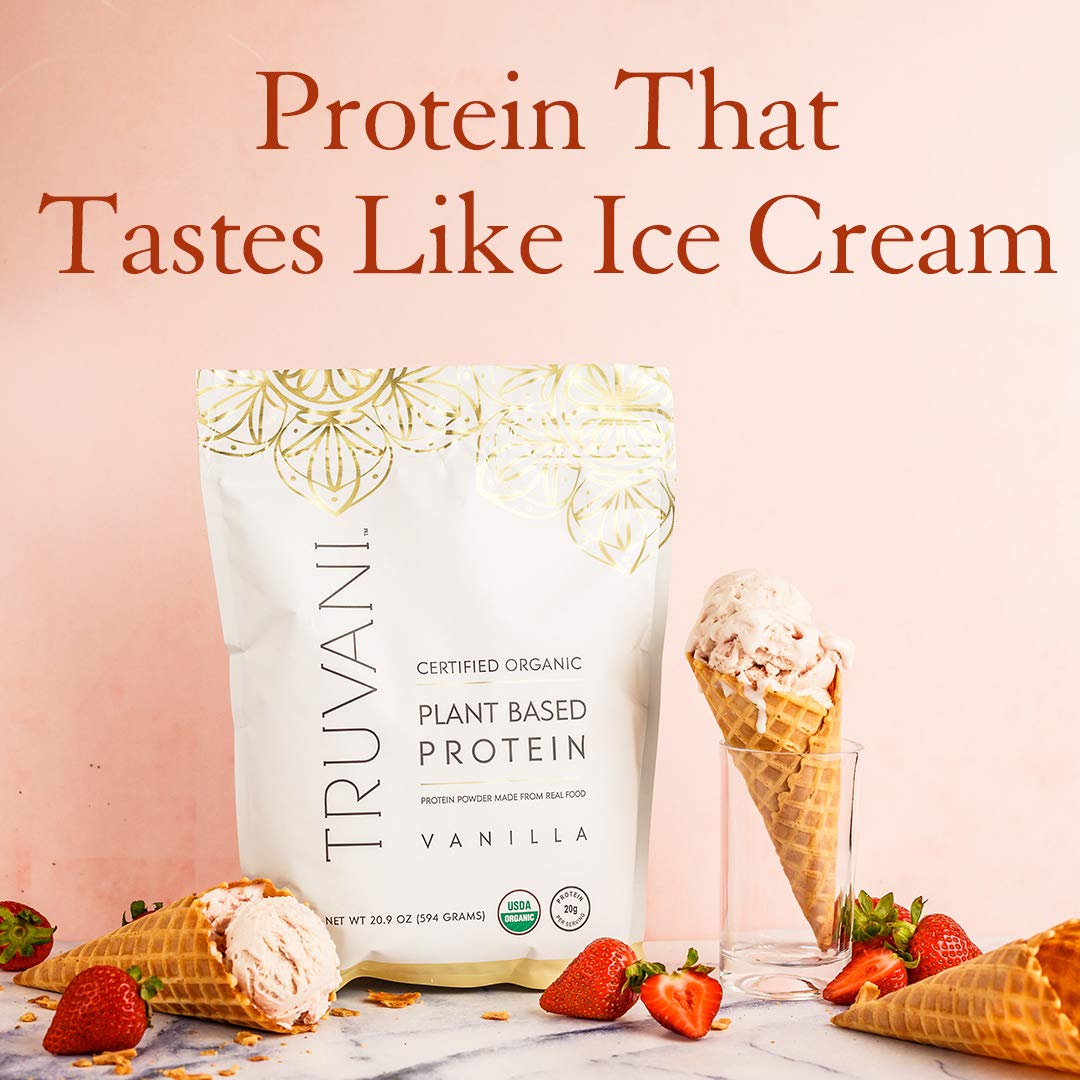 Truvani Organic Vegan Protein Powder, Organic Pea Protein Powder, Vegan, Non GMO Truvani Au supplements