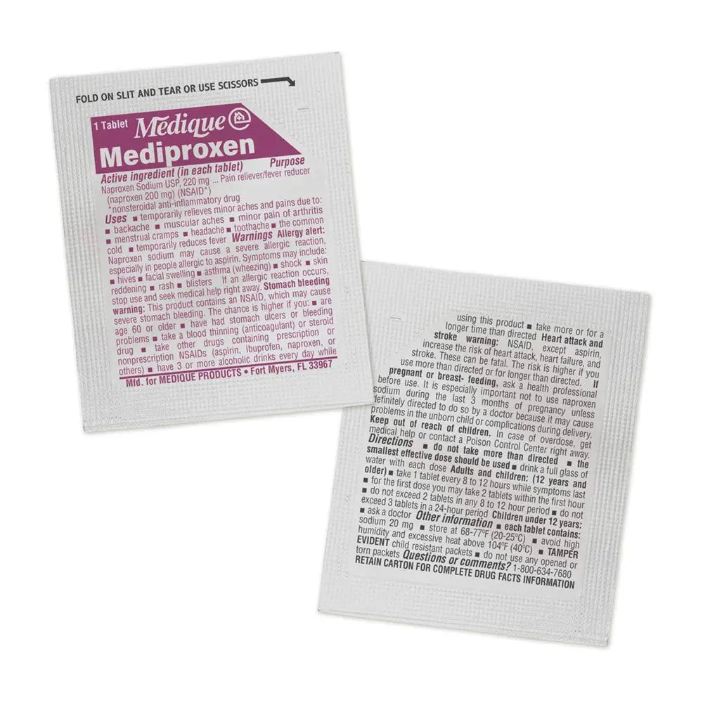 Medique @ Home Mediproxen Compare Active Ingredient to Aleve 50 x 1 (Child Resistant Packaging), White (73750) Medique Au supplements