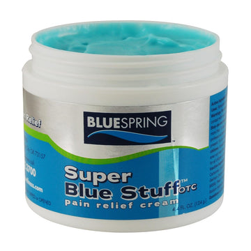 BLUESPRING Pain Relief Cream- Super Blue Stuff with Emu Oil, Arnica, Provides Maximum Arthritis Pain Relief- Anti Inflammatory Cream Goes Deep into the Skin- Great Muscle Rub and Relaxer Cream - 4 oz Emu Therapy Au supplements