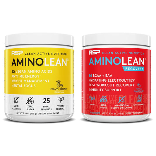 RSP NUTRITION Vegan AminoLean Pre Workout Energy (Pineapple Coconut 25 Servings) RSP NUTRITIONAU supplements
