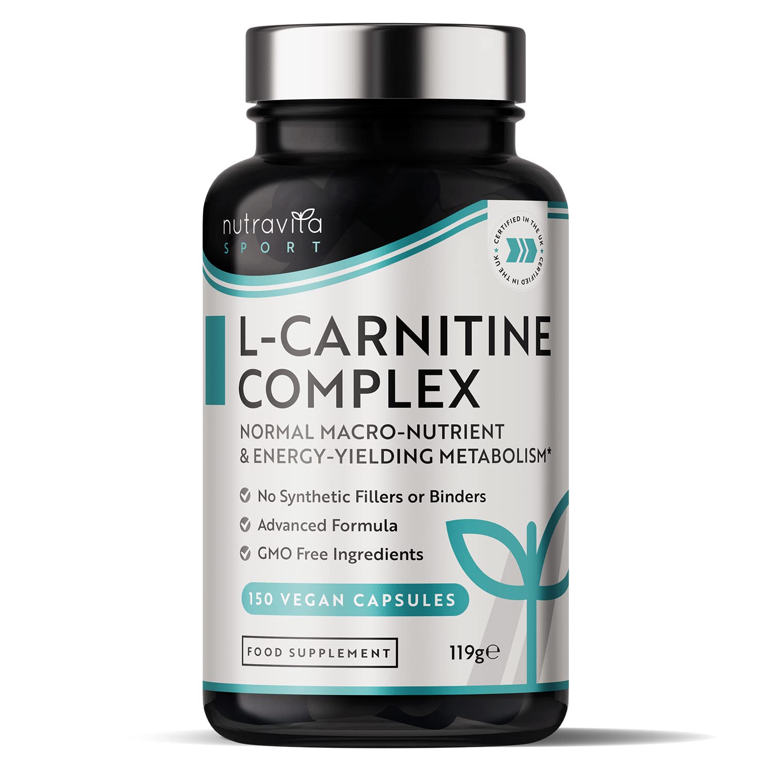 L-Carnitine Complex - High Strength Capsules with Added Riboflavin, Biotin, Chromium Nutravita Au supplements