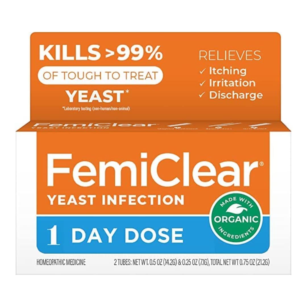 FemiClear 1-Day Dose Yeast Infection | Yeast Infection Relief | Homeopathic Solution FemiClear Au supplements