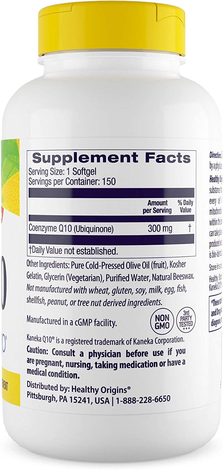 Healthy Origins CoQ10 (Kaneka Q10), 300 mg - Heart Health & Energy Supplement Healthy Origins Au supplements