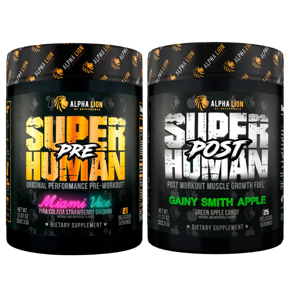 ALPHA LION Superhuman Pre Workout Powder & Post Workout Recovery Bundle ALPHA LION Au supplements