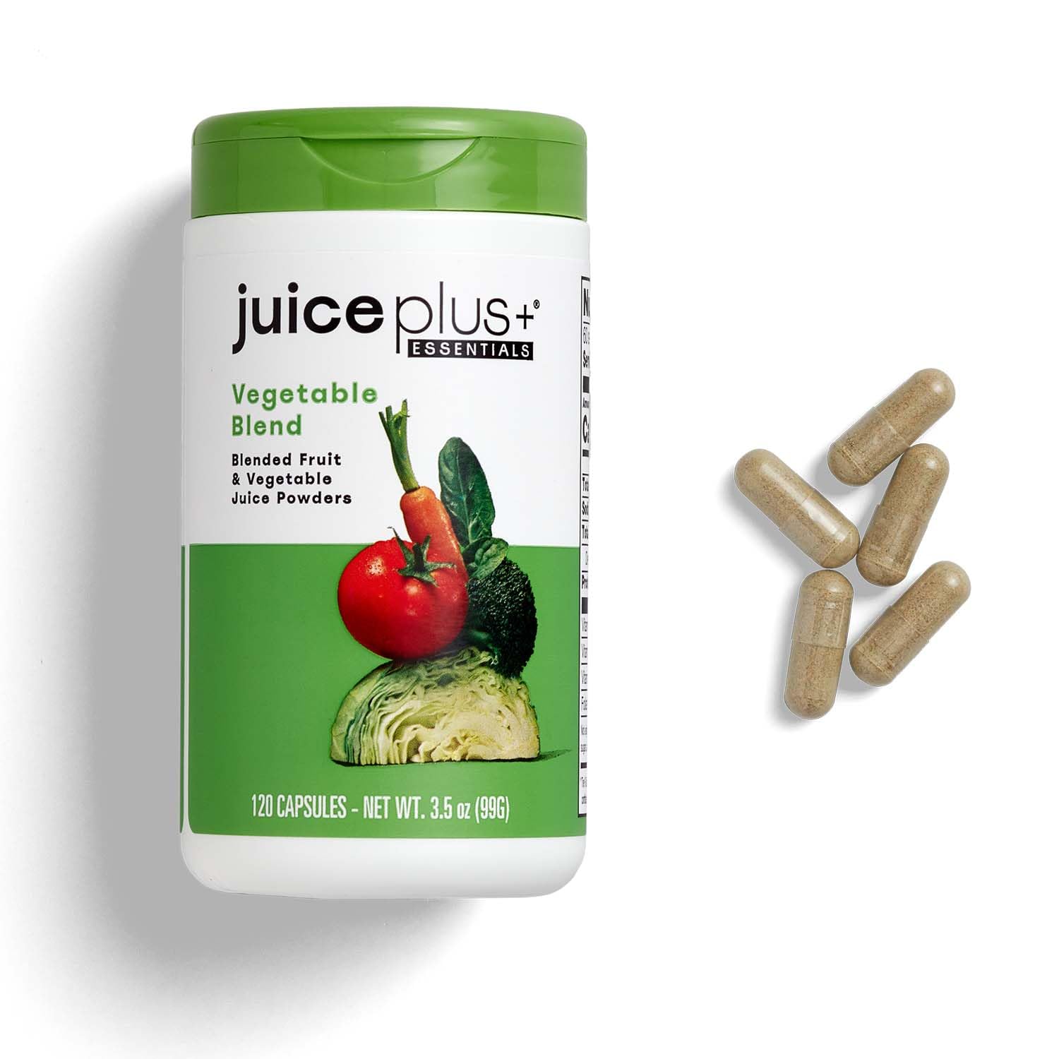 Juice Plus+ Vegetable Blend: with Broccoli, Parsley, Tomato & More - Plant-Based, Vegan, Gluten-Free, Non-GMO, Kosher - for Heart, Immune, Cognitive & Skin Health - 1 Bottle (60 Servings) Juice Plus+ Au supplements