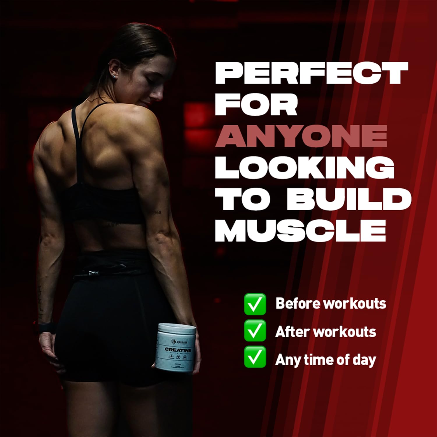 ALPHA LION Creatine Monohydrate Powder, 5000mg Per Serving (5g), Supports Muscle Strength, Power, Athletic Performance, Pure Creatina Monohydrata en Polvo Supplement (60 Servings, Unflavored) ALPHA LION Au supplements