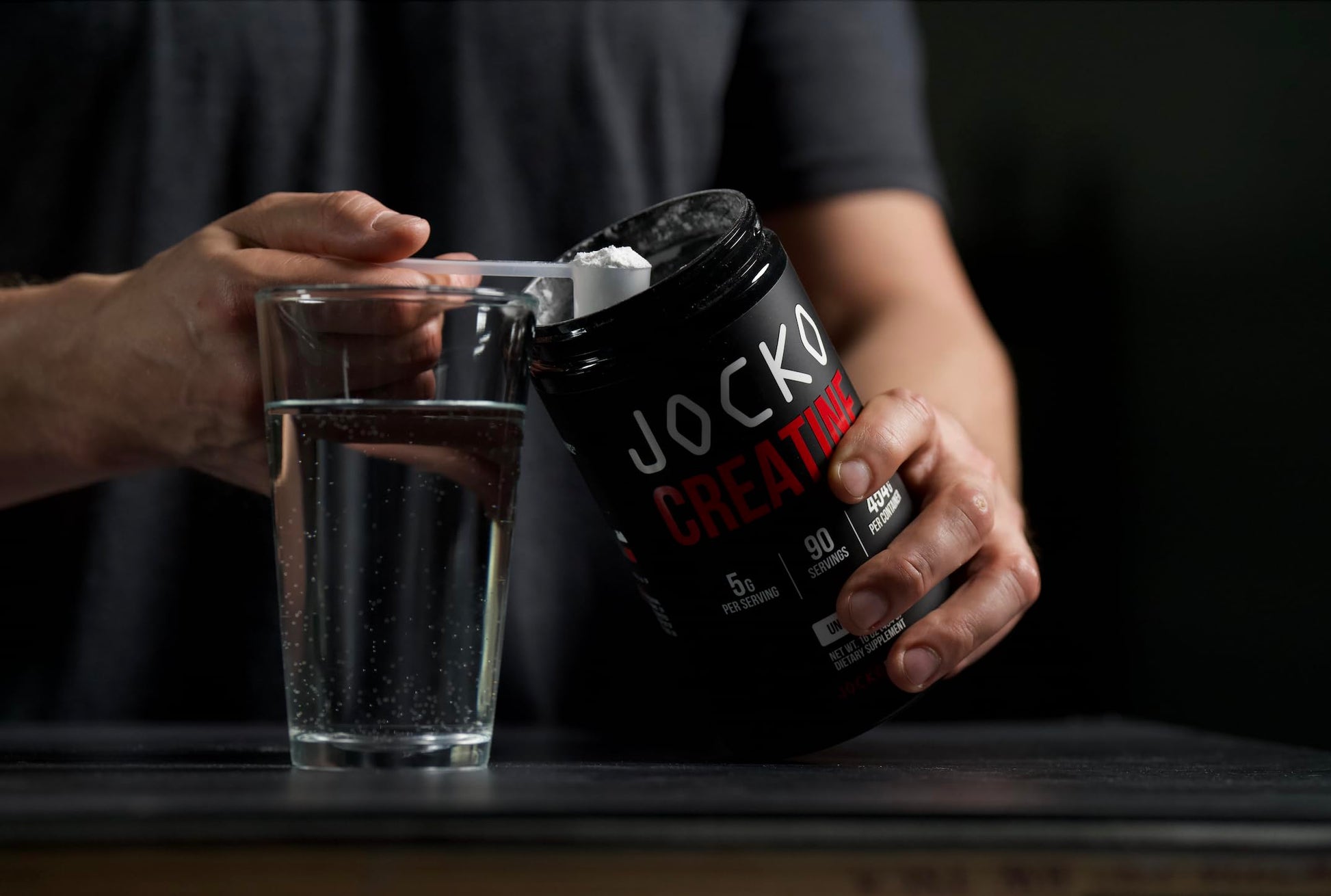 Jocko Fuel Creatine Monohydrate Powder - Creatine for Men & Women, Supplement for Athletic Performance & Muscle Health, 90 Servings 16 oz (Unflavored) (16 OZ JAR) Jocko Fuel Au supplements