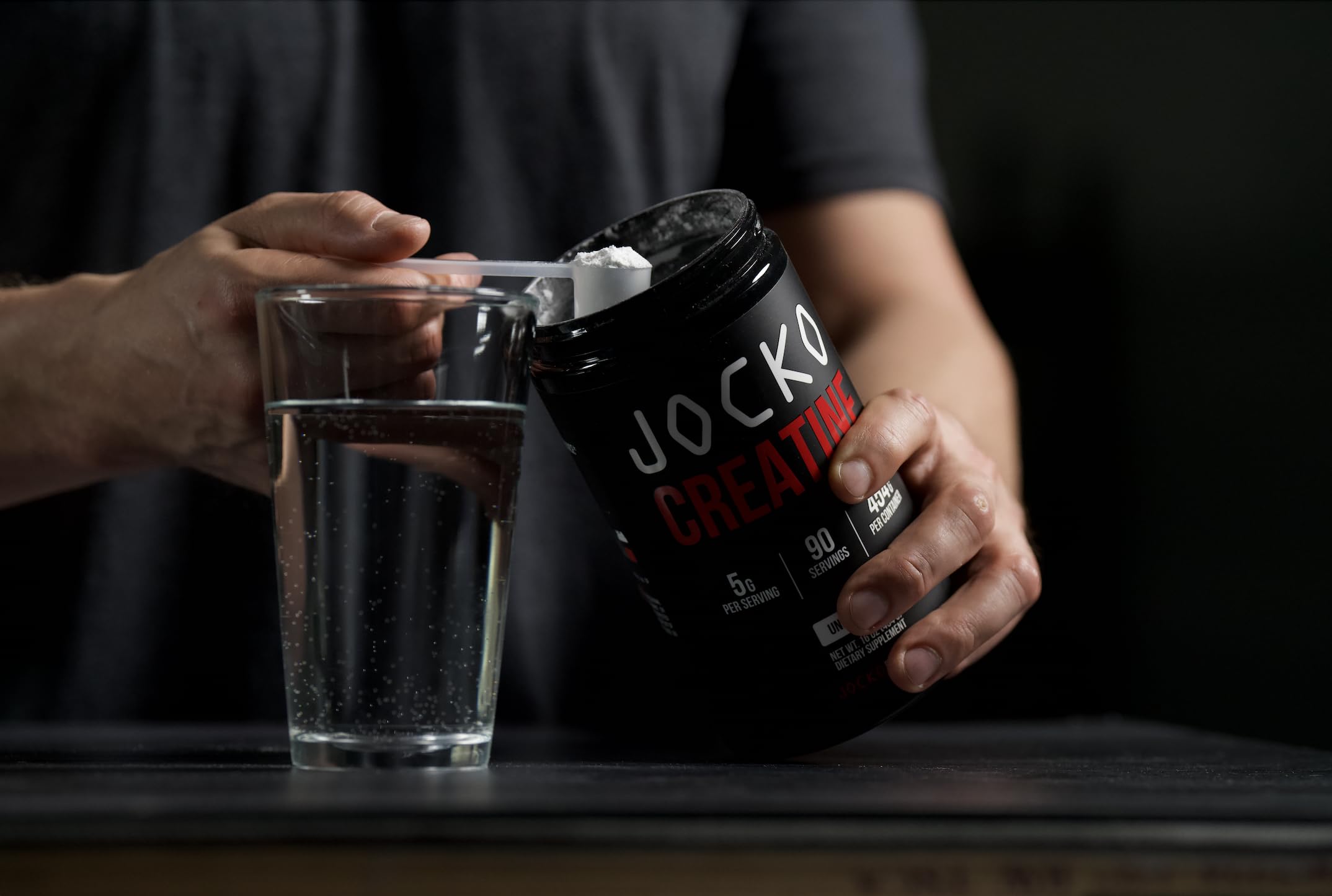 Jocko Fuel Creatine Monohydrate Powder - Creatine for Men & Women, Supplement for Athletic Performance & Muscle Health, 90 Servings 16 oz (Unflavored) (16 OZ JAR) Jocko Fuel Au supplements