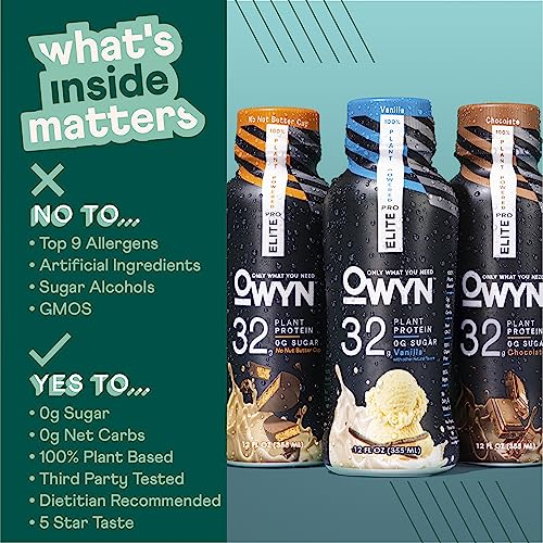 Pro Elite Vegan Plant-Based High Protein Keto Shake, No Nut Butter Cup, Zero Sugar OWYN Only What You Need Au supplements