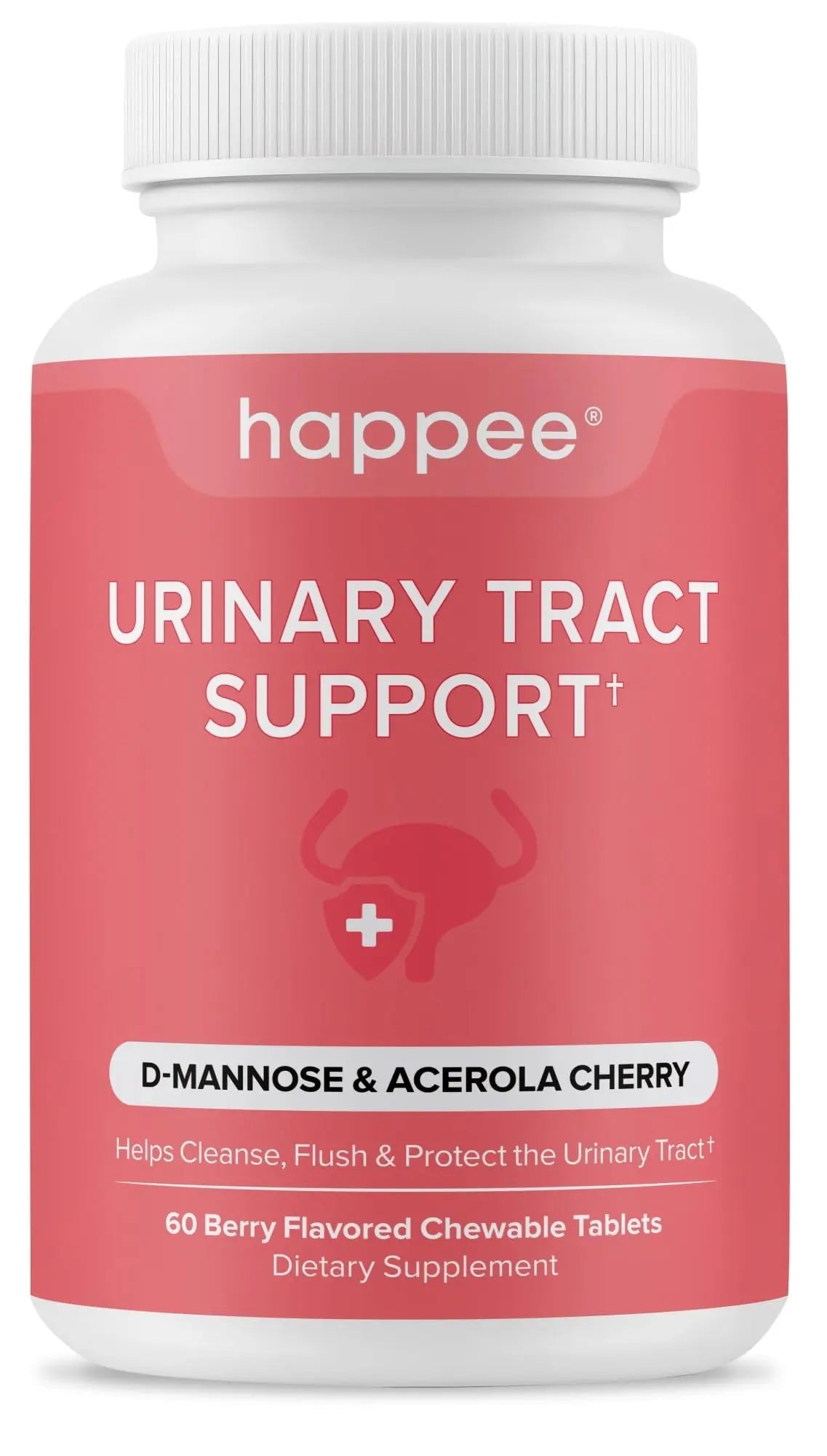 Happee Urinary Tract Health Supplement for Women & Men – Fast-Acting UTI Relief and Prevention, 500mg D-Mannose & Antioxidants, Supports Kidney and Bladder Health, Berry Flavor, 60 Chewables Happee Au supplements