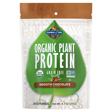Garden of Life Organic Plant Protein Smooth Chocolate Powder, 10 Servings - Vegan, Grain Garden of Life Au supplements