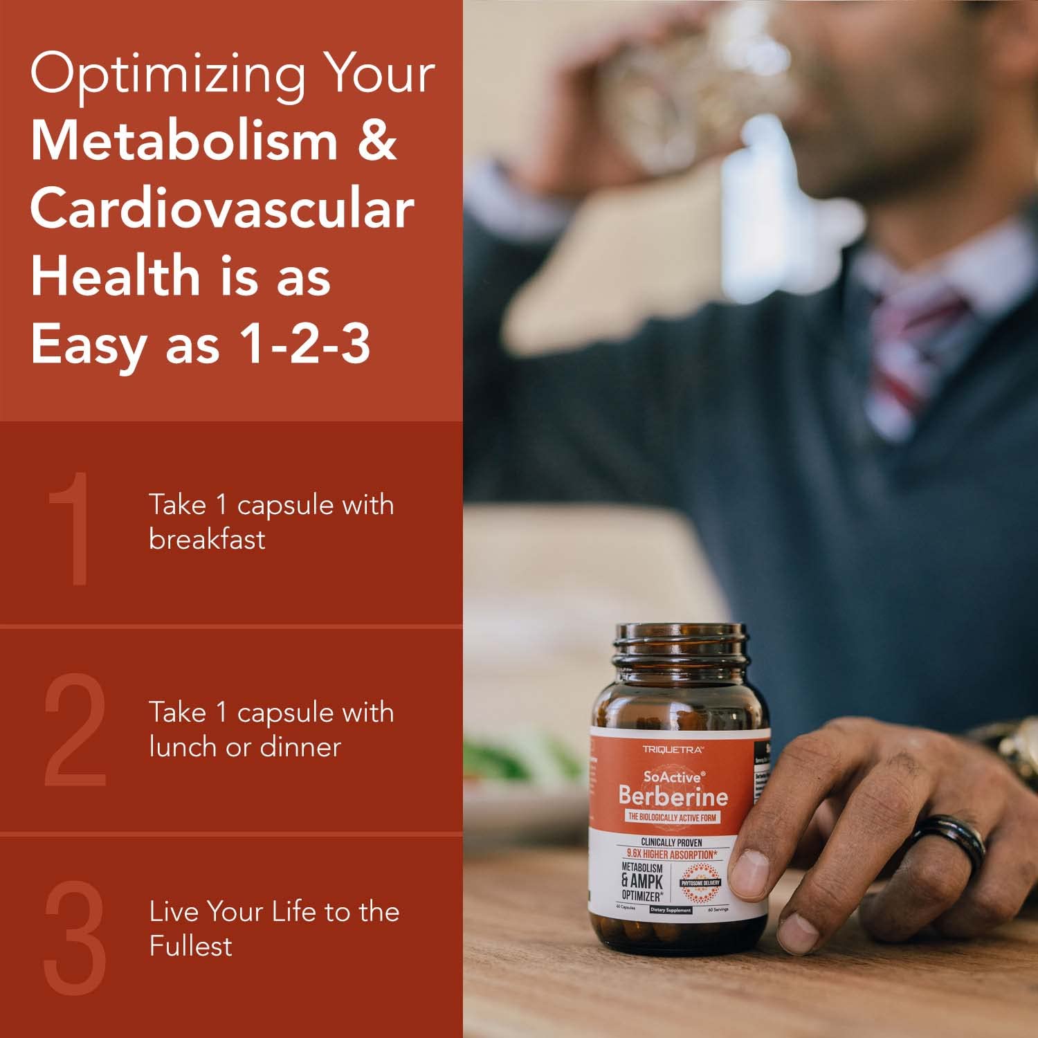 SoActive Berberine 550mg: 9.6X Higher Absorption, Clinically Proven Most Effective Triquetra Health Au supplements